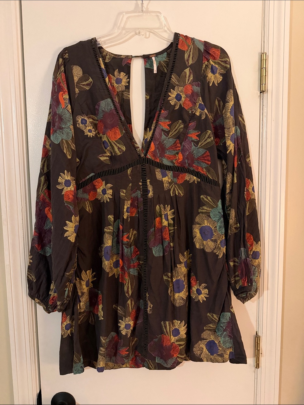 Free People Strawberry Fields Boho Floral Tunic Dress